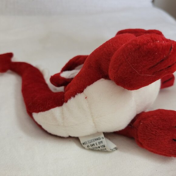 Plush Dragon Red White K-12 Mascots 2001 stuffed animal toy dinosaur - Picture 8 of 10